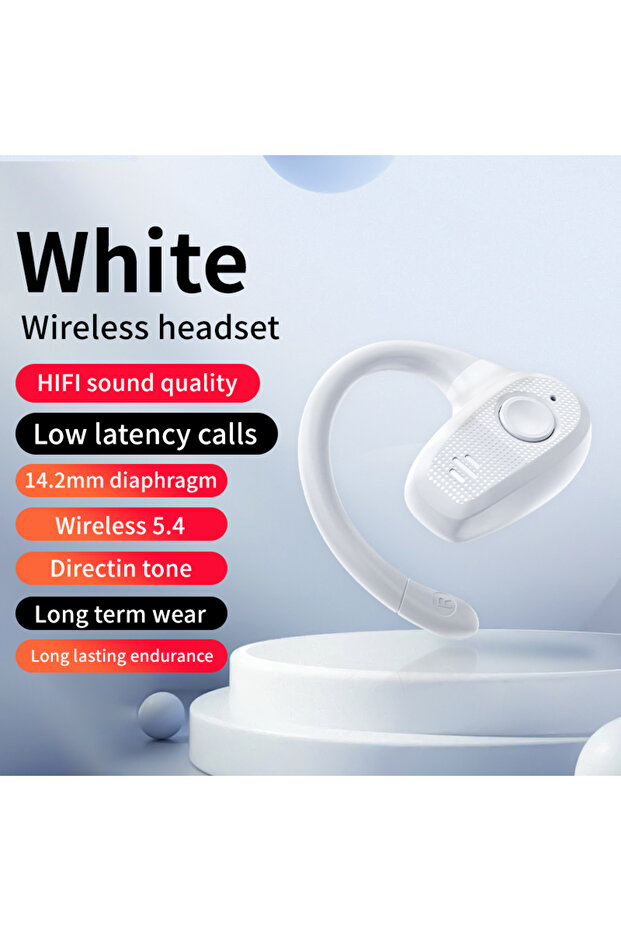 WHITE Z66 ear-hook non-in-ear Bluetooth headset V5.4 sports earphones wireless open OWS headphone wi