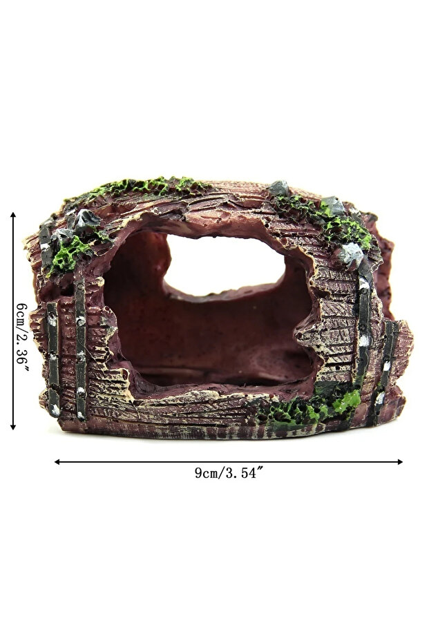 A Aquarium Landscape Decoration Aquarium Supplies Reptile Hiding Cave Simulation Small Wine Barrel .