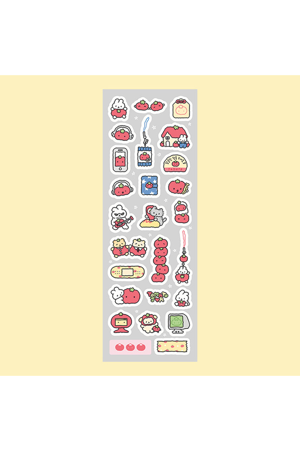 A10 1/3Sheets Kawaii Animal Decals Hand Account Diary Scrapbook Sticker Cute Graffiti Style Rabbit C