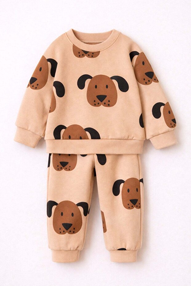 Children's Teddy Bear Double Top and Bottom Set
