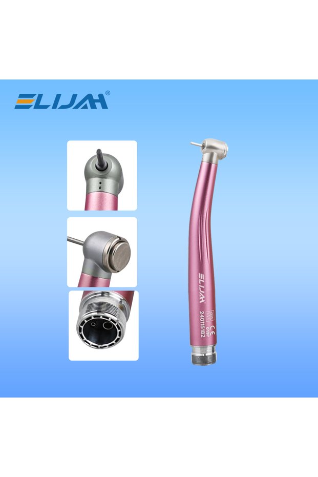Pink 2 Holes Colorful Standard Head Push Button Single Water Spray High Speed Handpiece Air Turbine