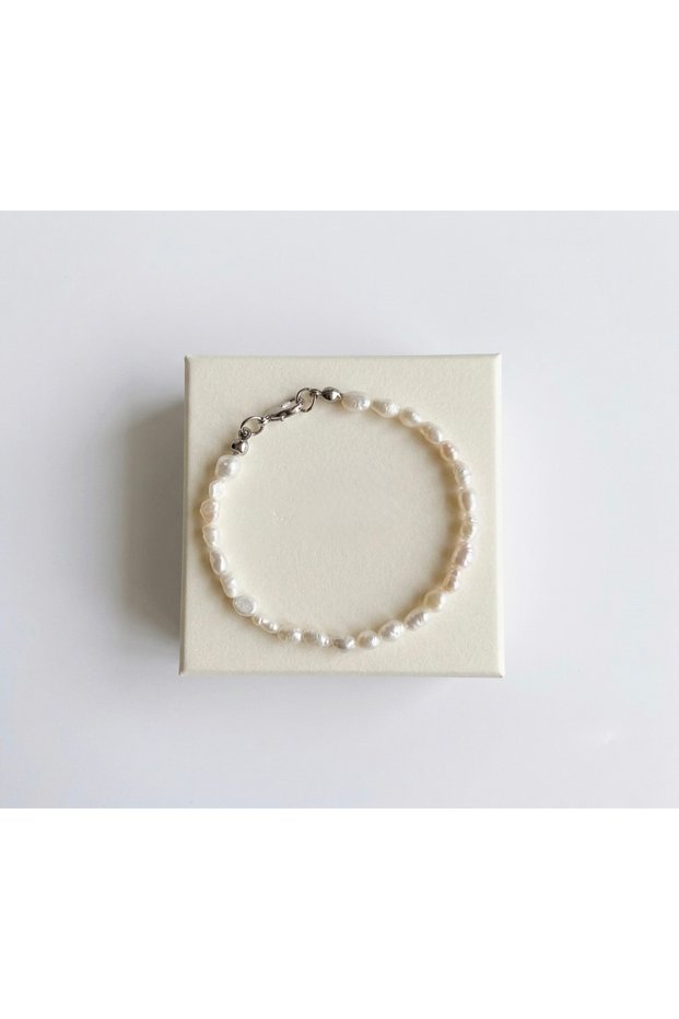 Certified Real Barley Pearl Bracelet - with Stainless Steel Apparatus