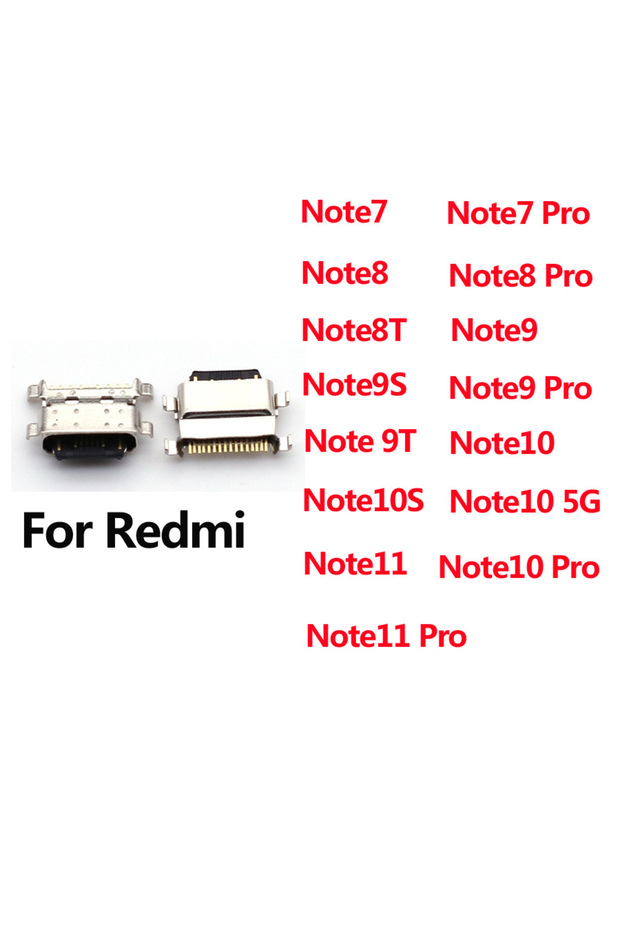 10 قطع من موصلات شحن USB لأجهزة Redmi Note 7 و 8 و 8T و 9 و 9S...
