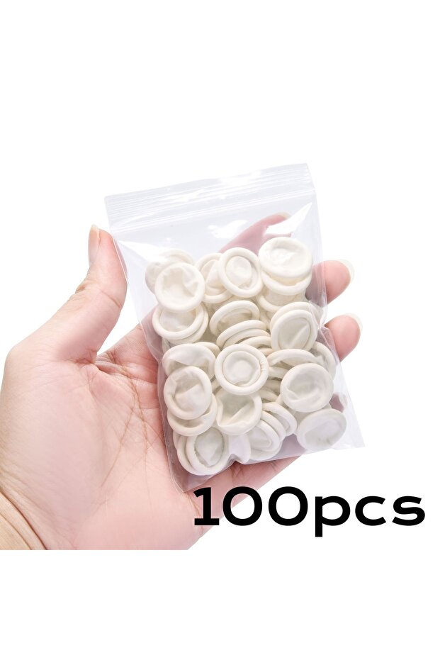 100 pcs 20/200pc Finger Protector Covers Wear-Resistant Highly Elastic Anti-Slip Latex Finger Cots.
