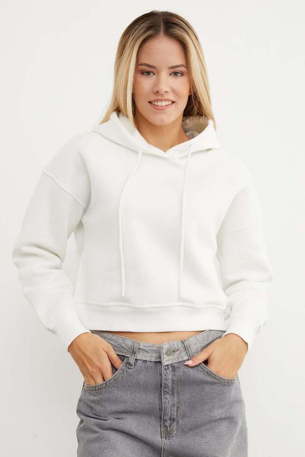 3 Thread Basic Hooded Sweatshirt - 4