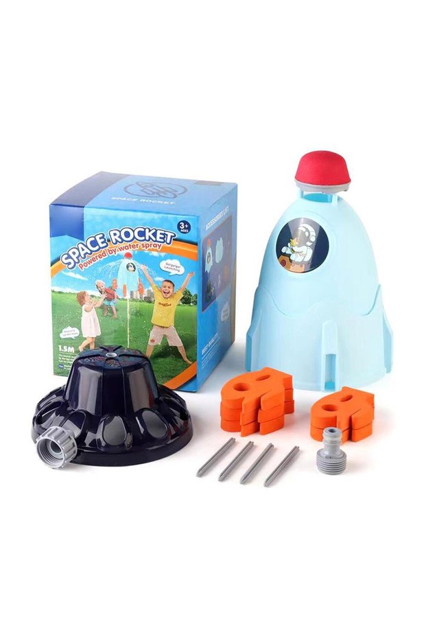 WHITE Rocket Launcher Toy Outdoor Water Sprinkler Garden Lawn Water Sprinkler Spray for Kid Summer S