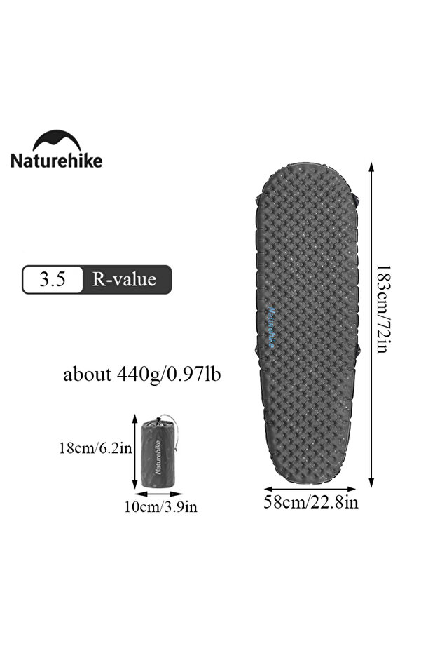Mummy - M 2024 New Camping Air Mattress 3.5 High R-value 4 Season Ultralight S