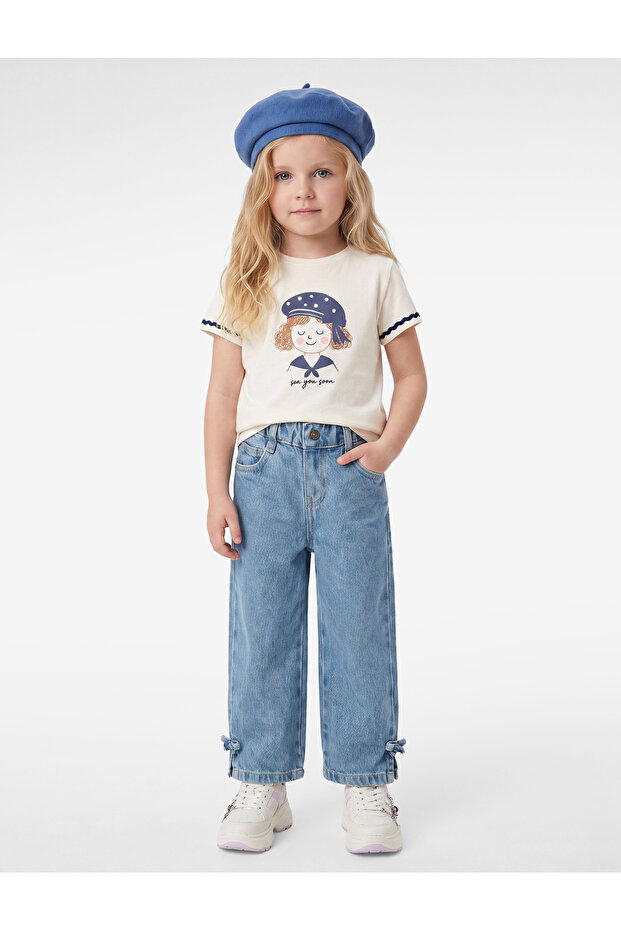 Cotton Short Sleeve Crew Neck Printed T-Shirt
