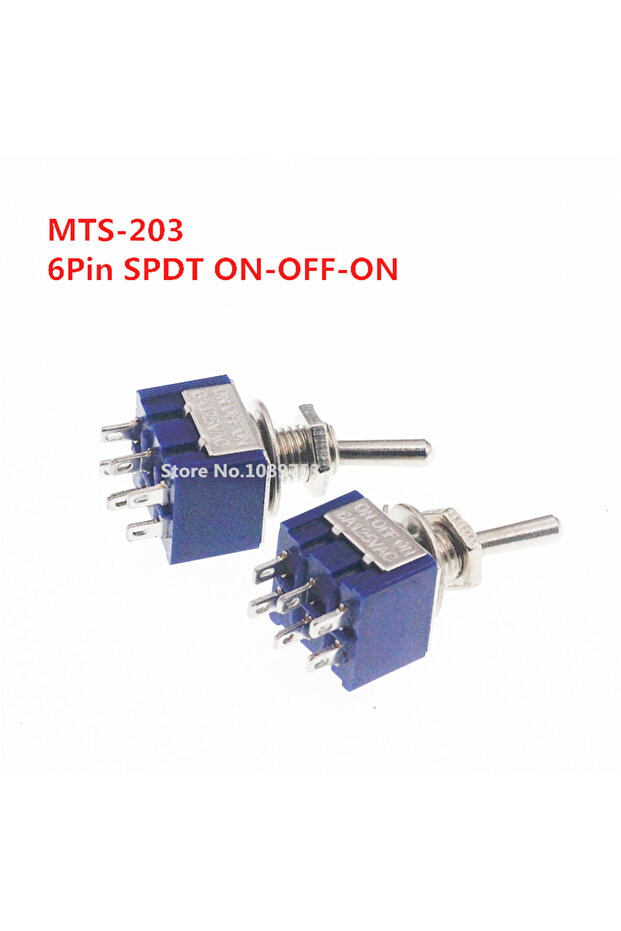 MTS-203 5 قطع مفاتيح تبديل صغيرة - MTS-101/102/103/202 MTS-203 SPDT ON-OFF-ON/ON-ON 6A 120