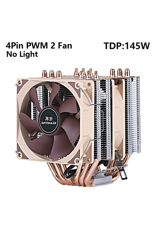 Fixed Color 115x-1200-1700-AMD 6 Heat pipes 4P-2Fan XUANFENG Air-cooled CPU Cooler 90mm Fan Twin Tow
