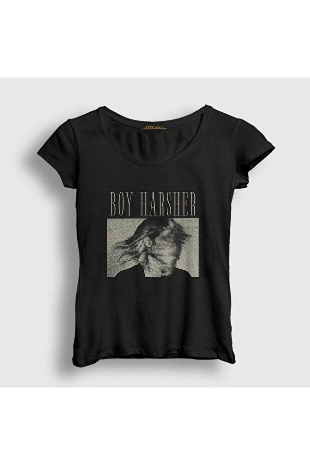 Women's Black Cover Boy Harsher T-Shirt 602210Tt