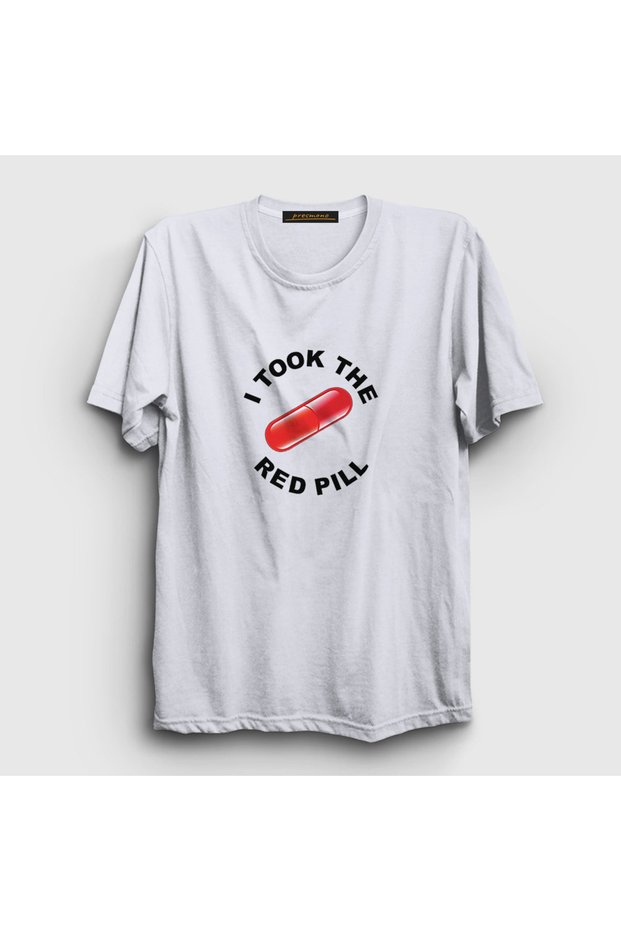 Unisex White "I Took The Red Pill" Ideology T-Shirt - 447920 tt