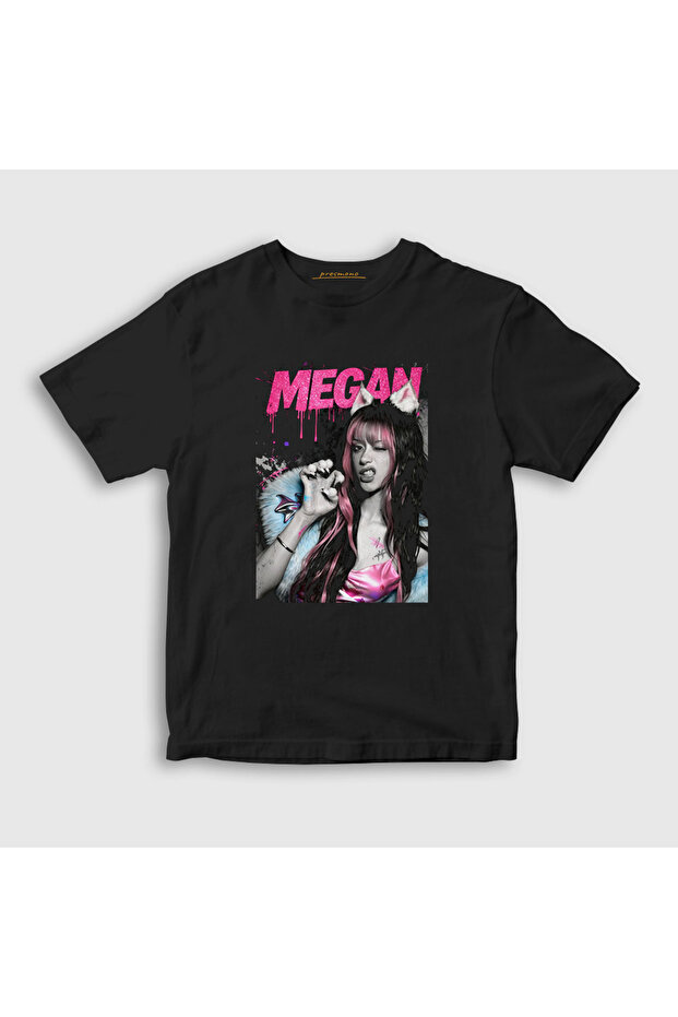 Unisex Kids Black Cat Claw Megan Katseye T-Shirt 596521Tt