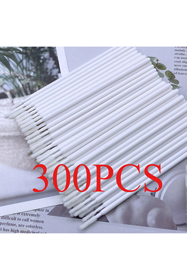 300PCS White 100/500pcs Eyelash Cleaning Brush Lash Extension Micro Cotton Swab Individual Eyelashes