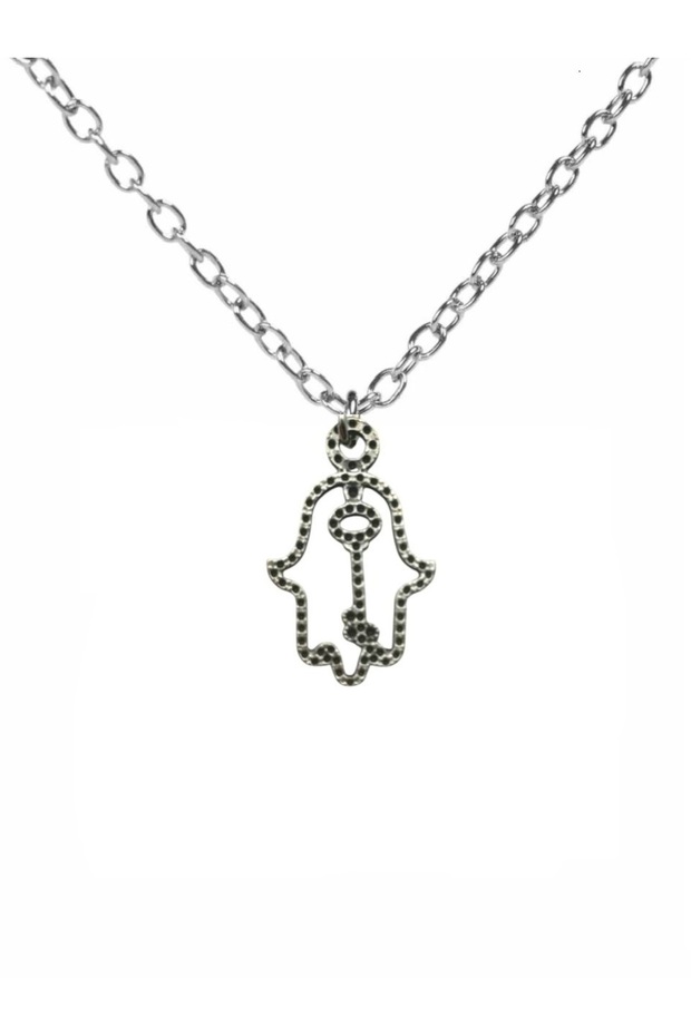 Fatma Ana Eli Necklace with Key Figure – 60 cm Chain, Zinc Plated Unisex Design