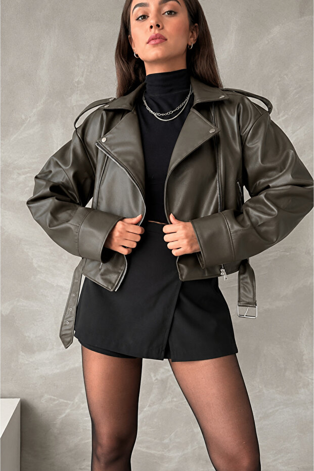 Oversized Belted Women's Stylish Jacket