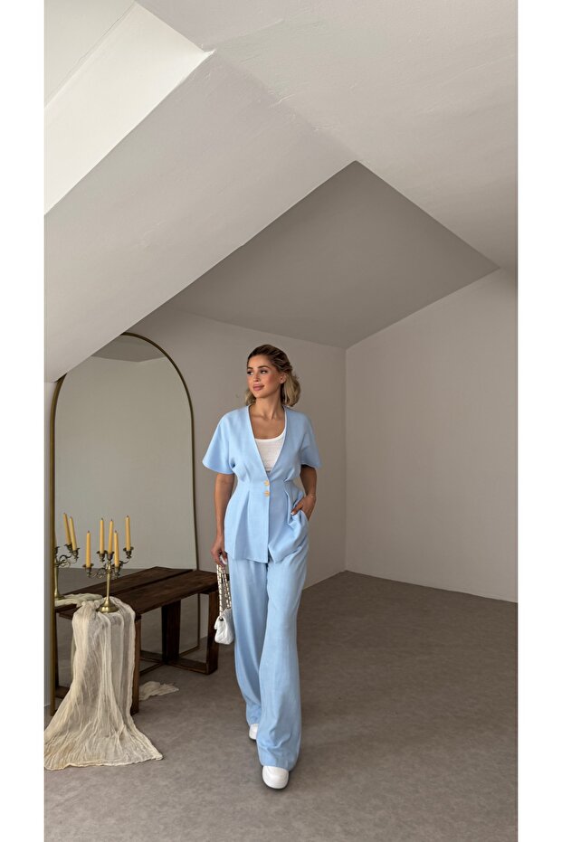 Linen Vest Set