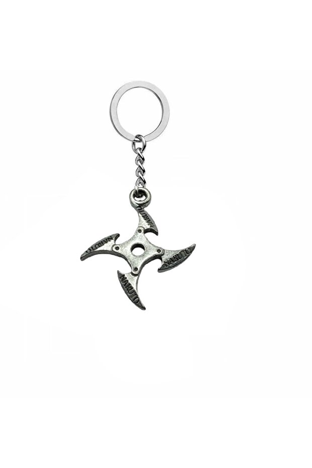 Metal Unisex Keychain with Ninja Star (Shuriken) Figure – Durable and Stylish Design