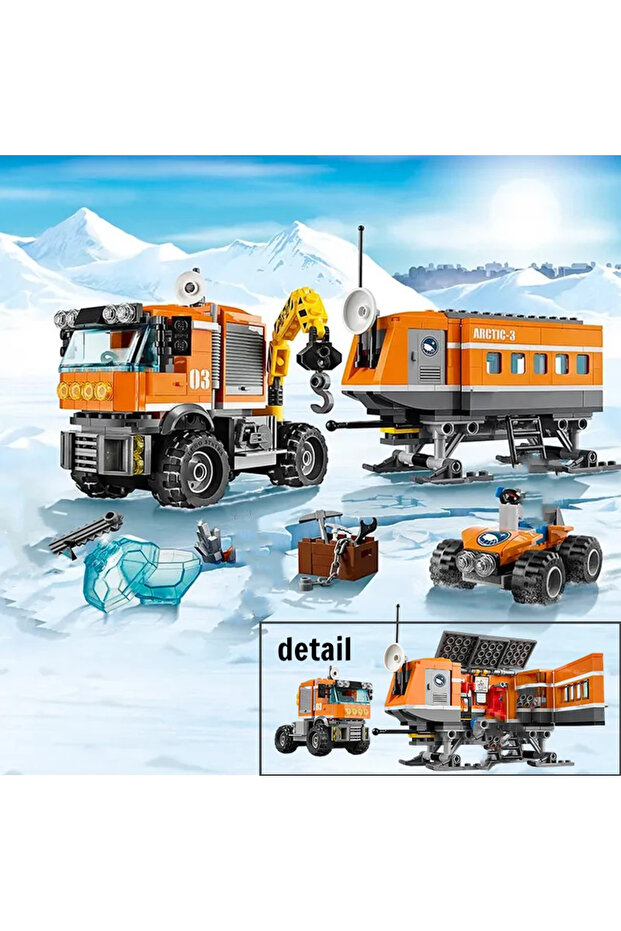No Box 374PCS 3 Minifigures Compatible with City series building blocks Arctic mobile exploration ba