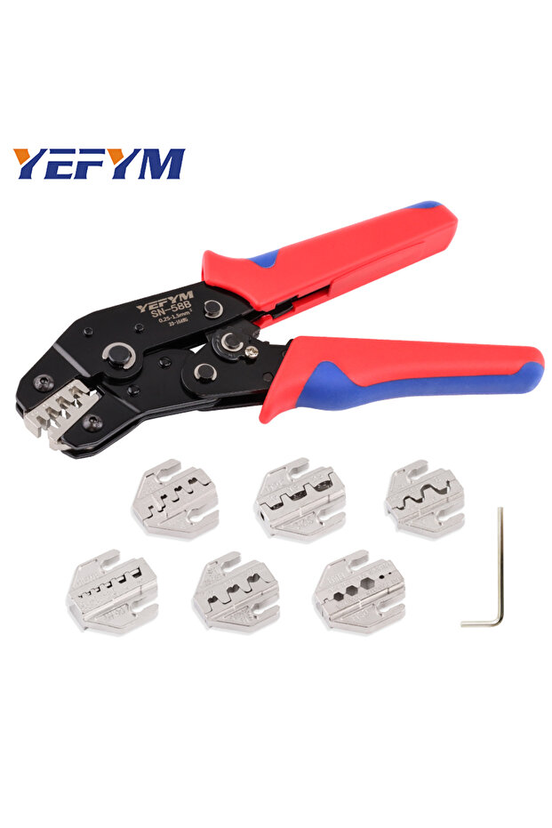 SN-58B 6jaw Crimping Tool Set For Dupont JST MOLEX Terminals,No/Pre Insulated Ferrules,Butt Connecto