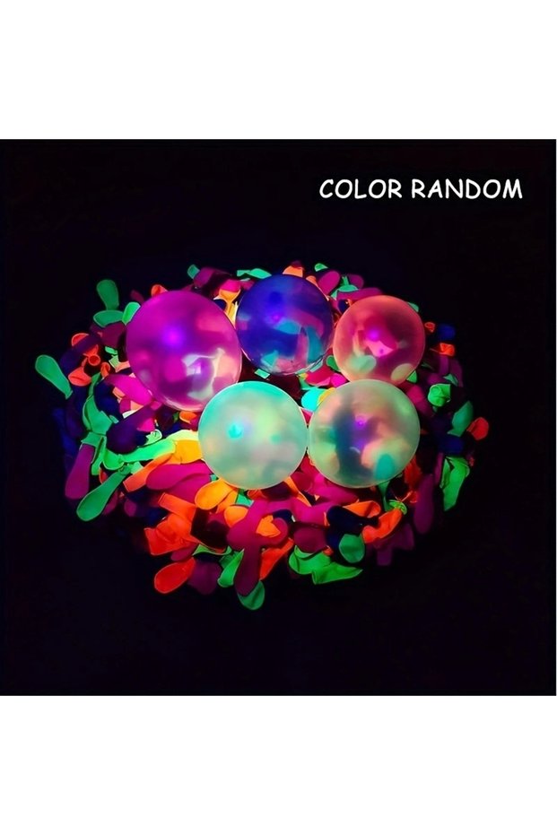 10inch 20pcs Multicolor 20pcs Party Balloons UV Blacklight Reactive Neon Fluorescent Balloons GLOW I