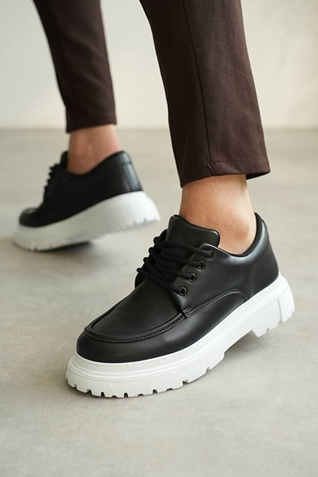 Kb-x6 kuback black leather daily men's shoes