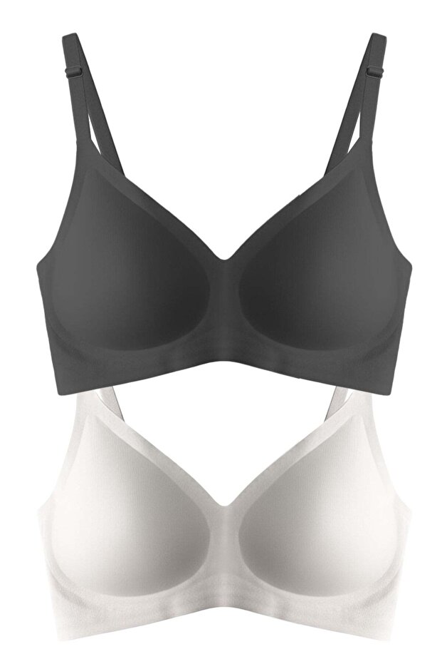 Seamless Bra - Soft | Laser Cut Wire-Free Seamless Women's Bra with Adjustable Straps 2-Pack-6