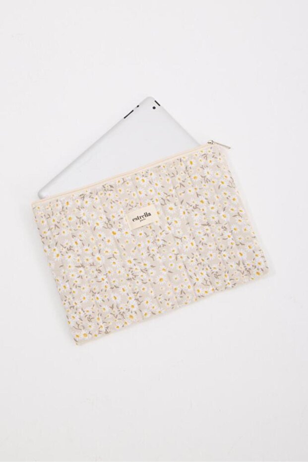 Nobel Tablet Bag Case Daisy Beige 11 Inch 31 X 21 cm