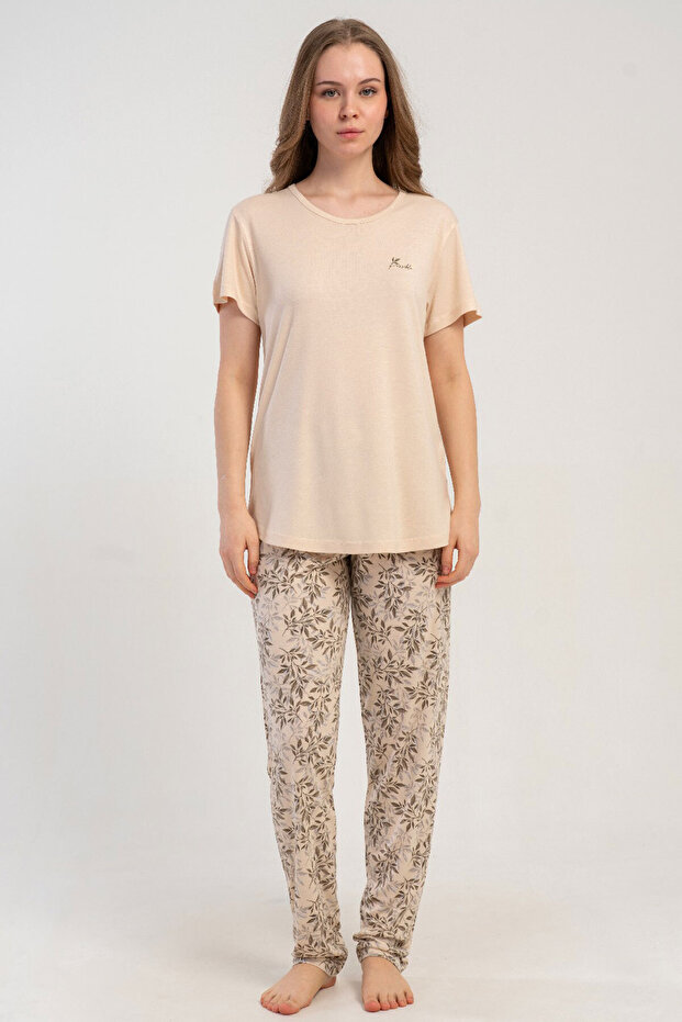 Women's P.Vıscon Short Sleeve Pajama Set, 512209