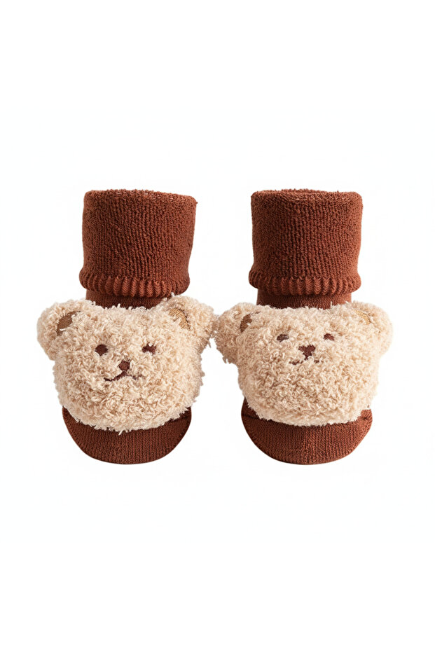 - Baby Cute 3D Bear Face Socks - 0Y to 3Y