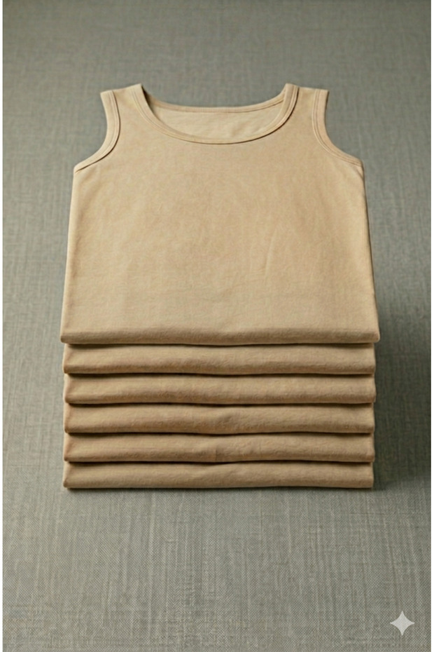 1610 Men's 6-Pack Lycra Cotton Undershirts - White, Black, and Skin Color Options Available