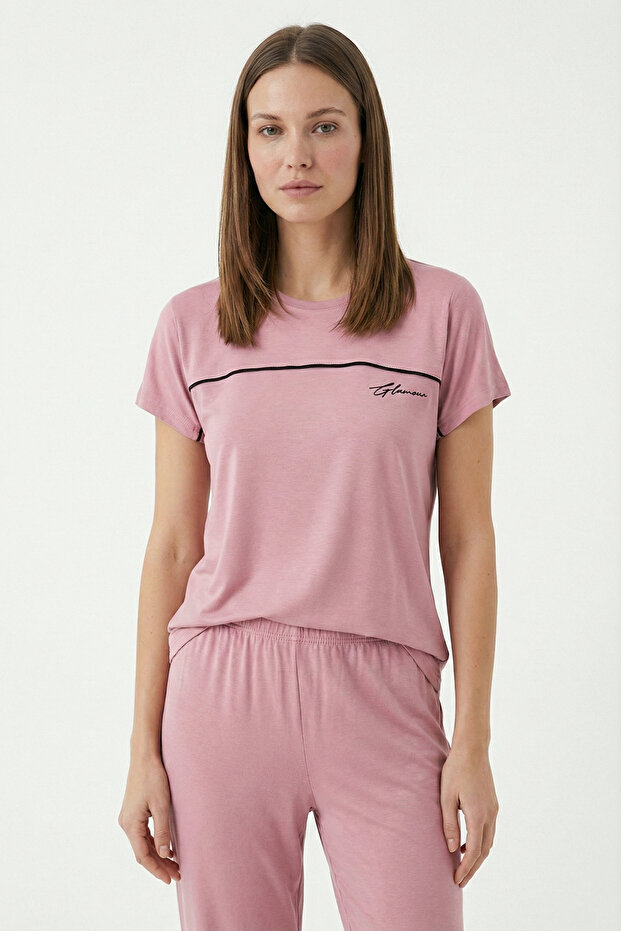 Diana Glamour Viscose Short Sleeve Women's Pajama Set