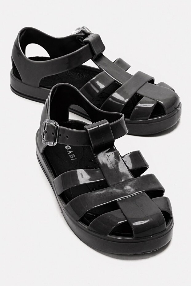 Children's Beach Sandals with Buckle Black