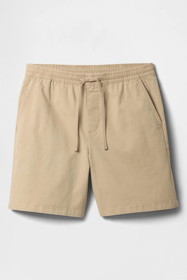 Erkek 7" Essential Pull-On Khaki Bej Şort - 1