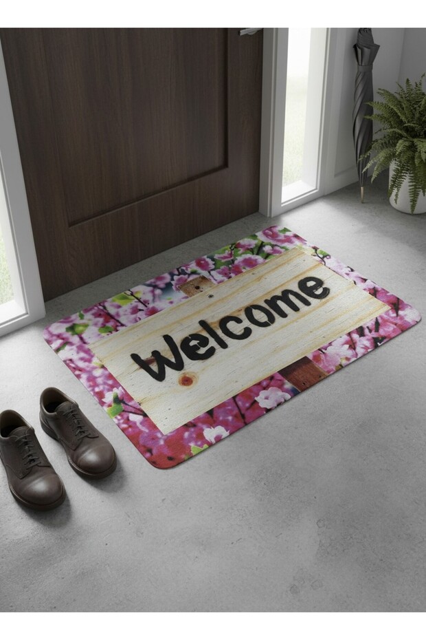 Decorative Digital Print Entrance and Door Mat - Washable Non-Slip Base