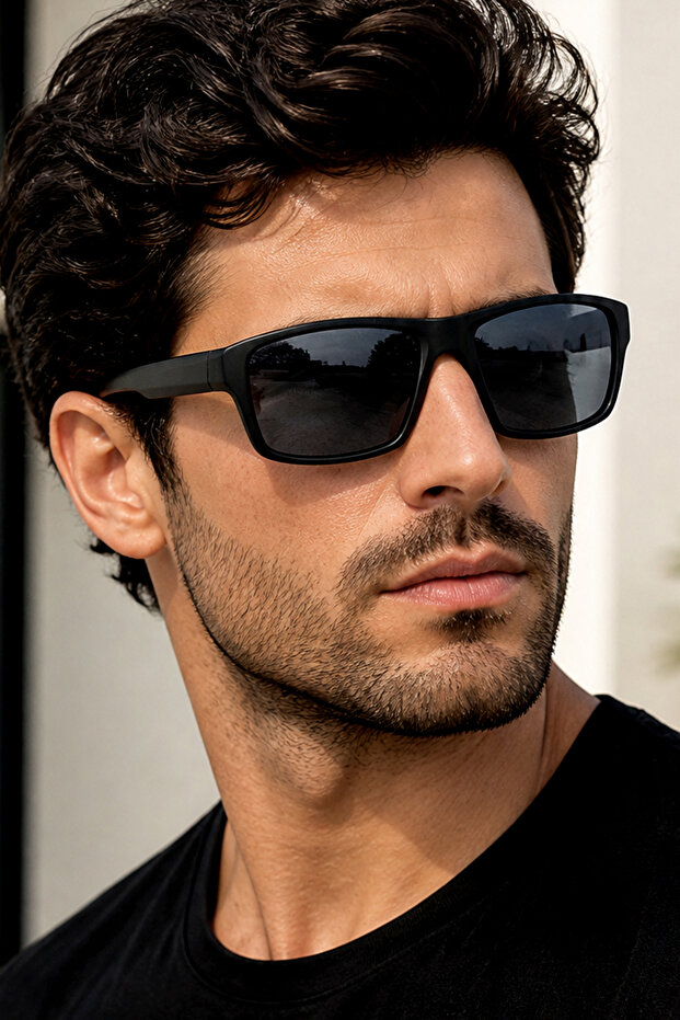 Polarized - Uv400 Protection Black Color Original Men's Sunglasses 61 Ekartman Dkg3274C1