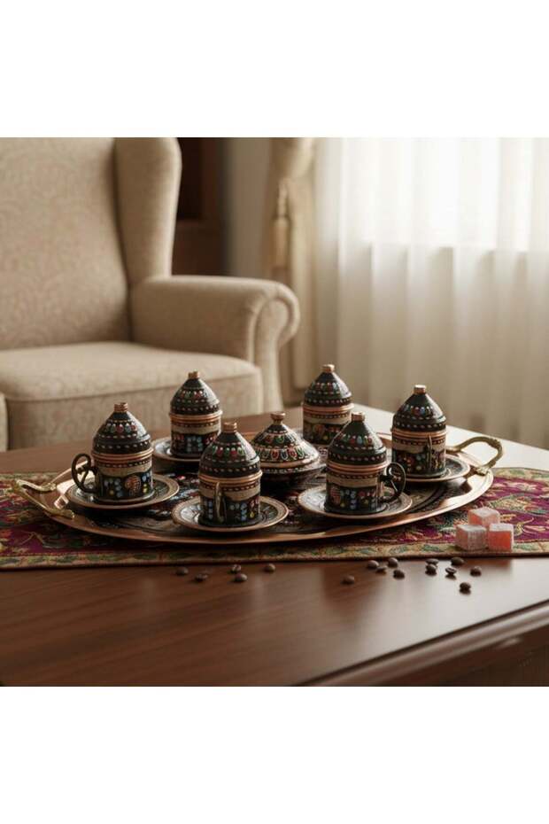 Copper Mine Processing Erzincan 6-Piece Oval Cup Set