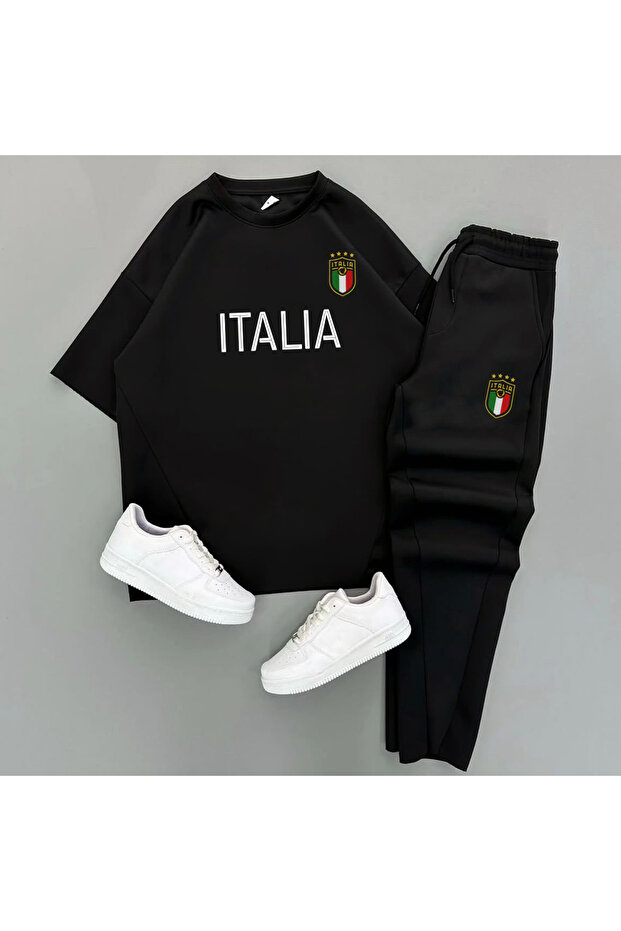 تي شيرت وبنطلون رجالي من Italia Scuba، مجموعة من قطعتين بقصة واسعة