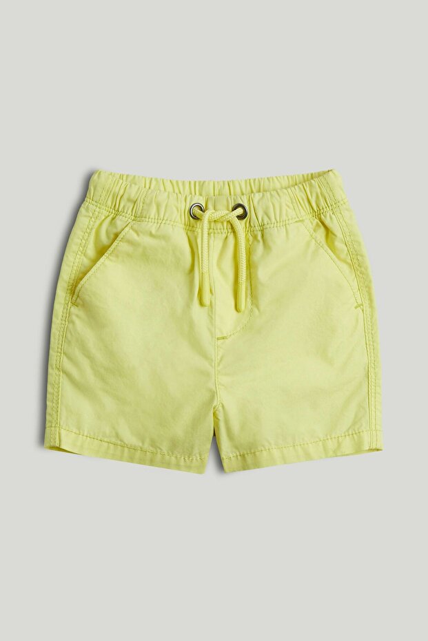 Yellow Poplin Shorts