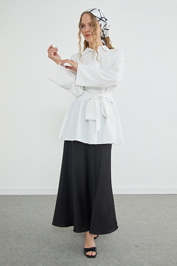 فولاموديست تونيك بحزام ونصف أزرار - 6
