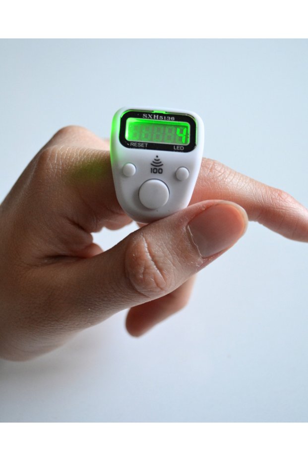 Mini Zikirmatik Lighted Sound Ring Zikirmatik White