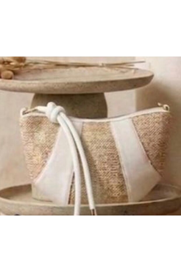 Croissant Style Straw Bag Hand and Shoulder Bag