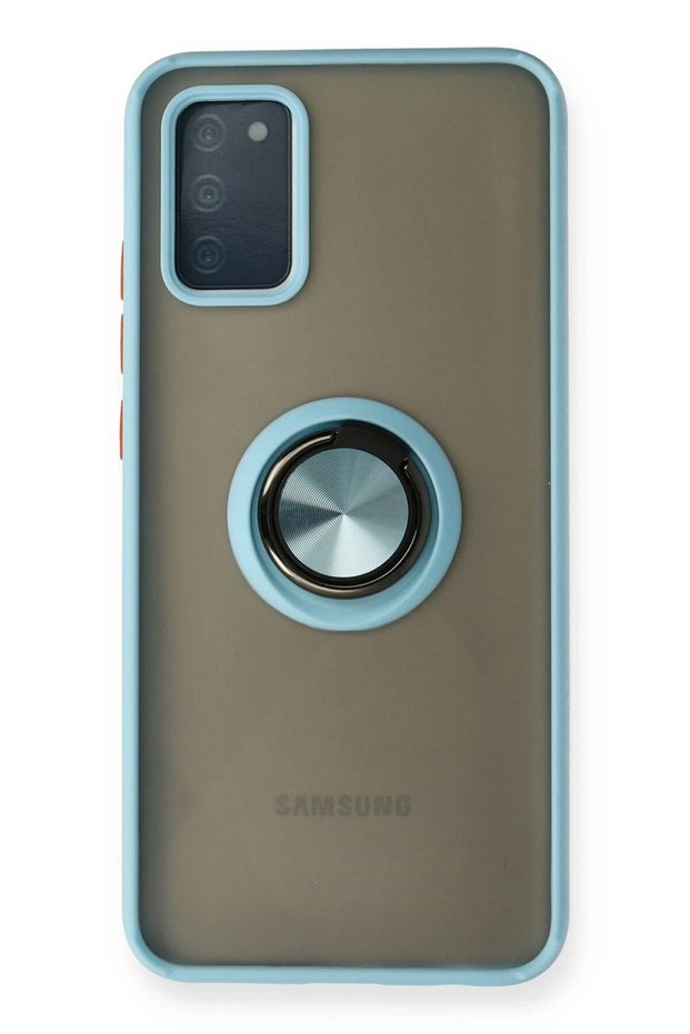 Ilkeshop New Galaxy A02S Case Montreal Silicone Cover with Ring - (234046) Ice Mi