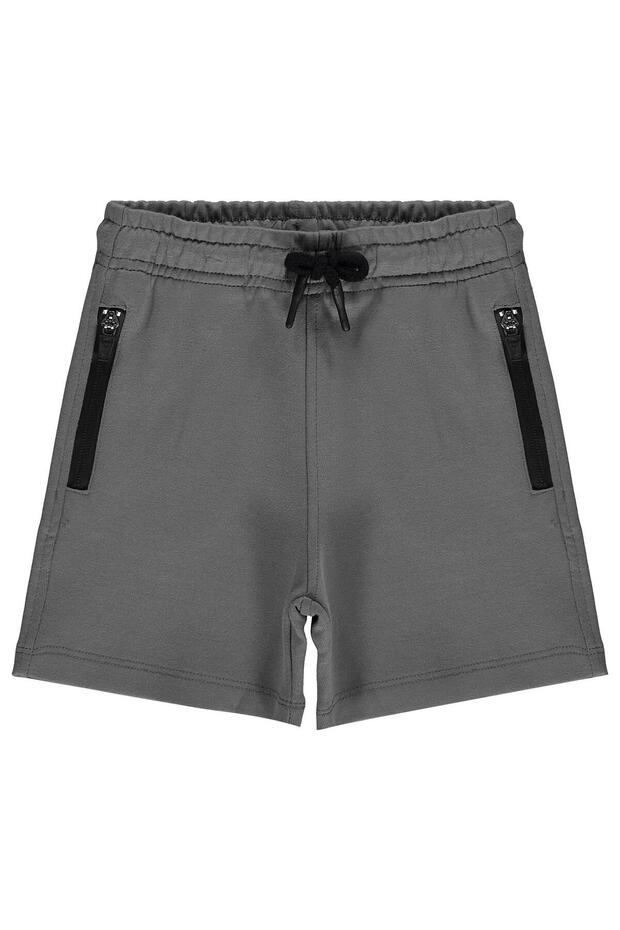 Zipper Pocket 2-5 Years Old Capri - Gray