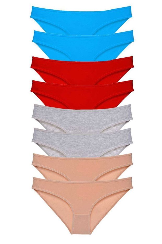 Glb-Stl41414 8 Pieces Super Eco Set Lycra Women's Slip Panties 534