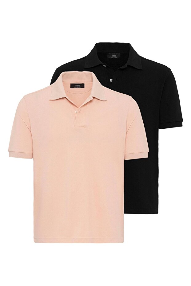 2-pack polo neck t-shirt