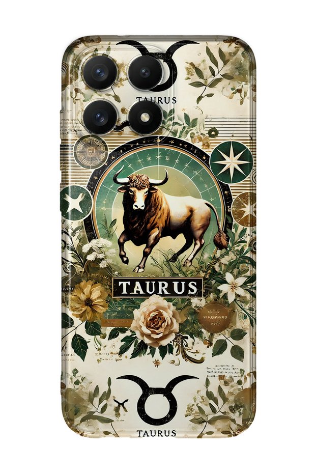 Xiaomi 17 Compatible Taurus Patterned Transparent Phone Case