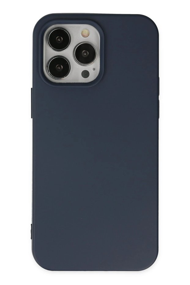 Ilkeshop iPhone 14 Pro Case Nano Velvet Silicone (210805) - Navy Blue