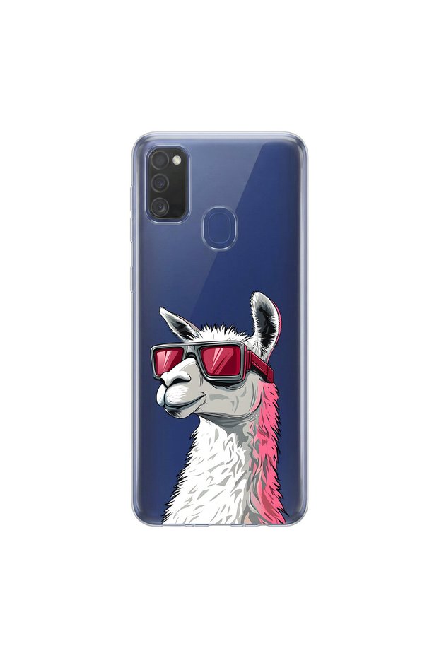Cool Animal 8 Design Transparent Case Compatible with Samsung Galaxy M30S