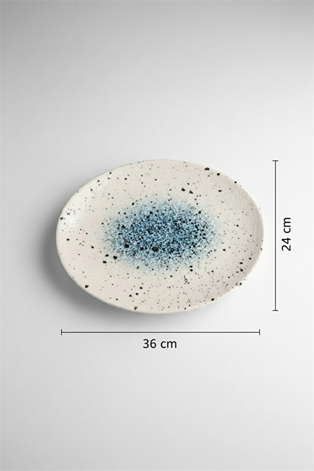 طبق بيضاوي الشكل مكون من 6 قطع مقاس 36 سم ديجيتال سبلاش